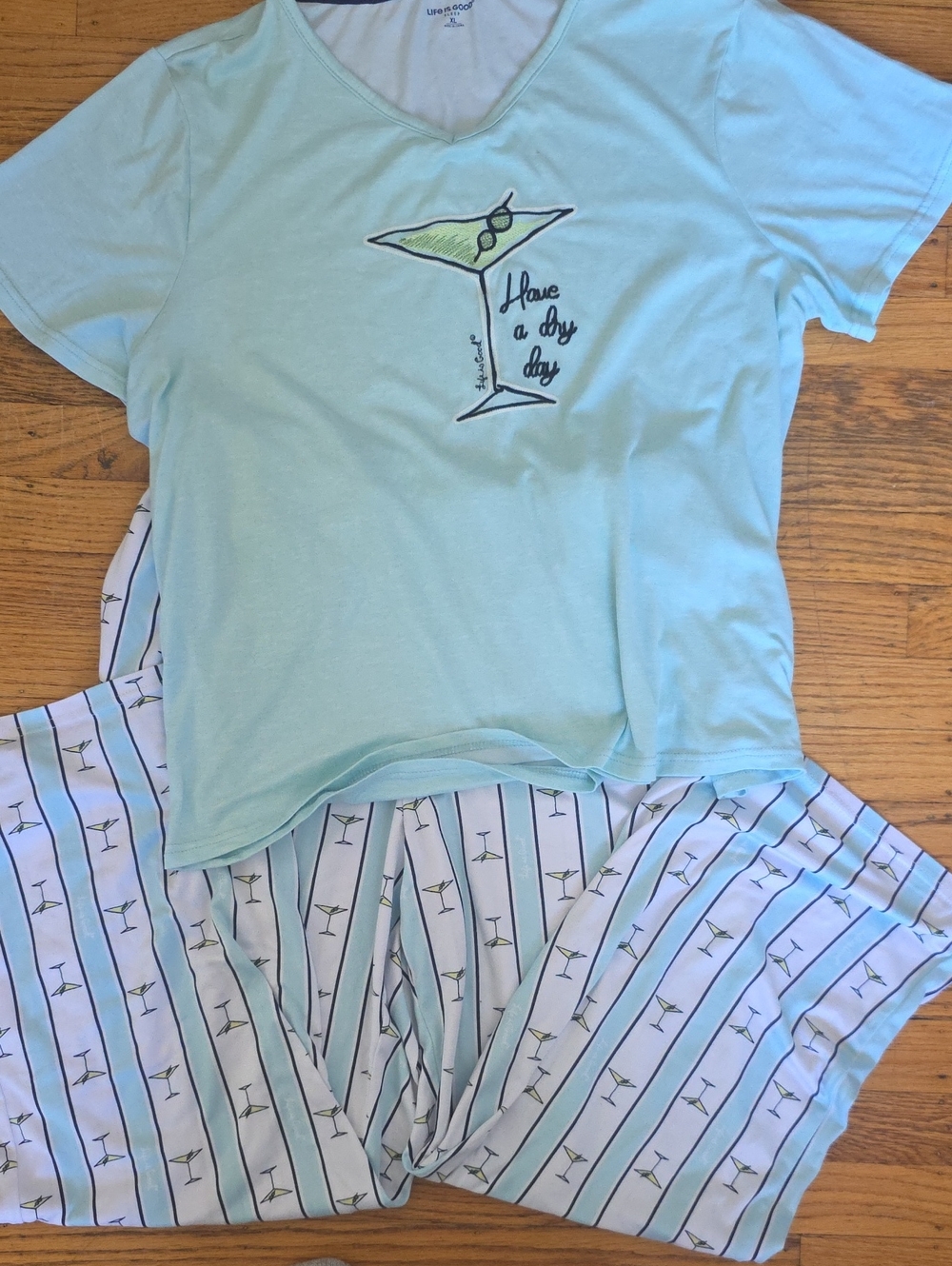 Life Is Good Martini Pajamas, Sz XL